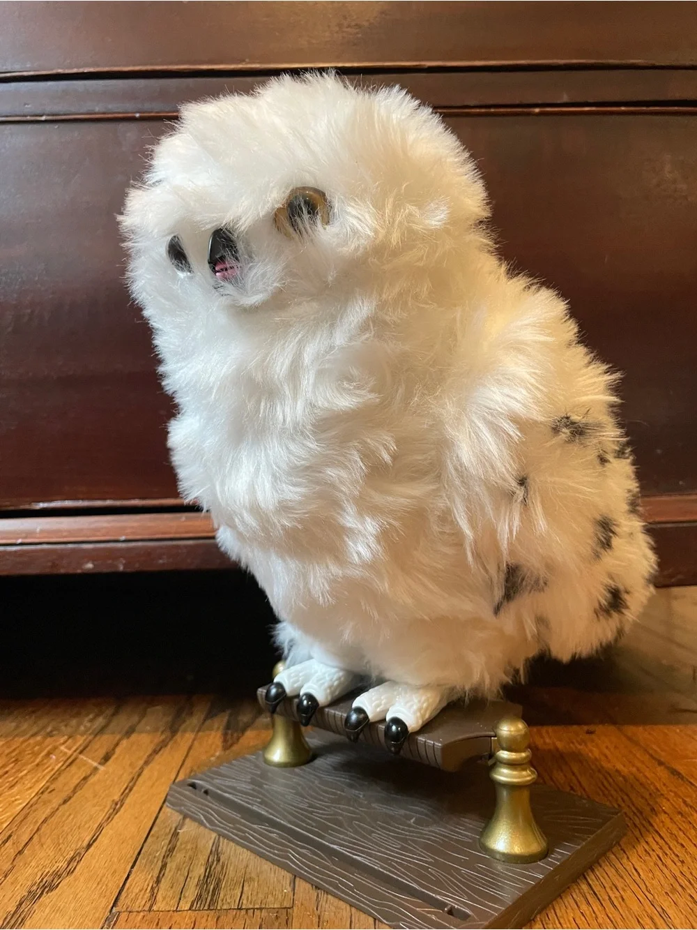 Harry Potter Enchanting Hedwig Interactive Owl Plush Sound Moves w/ Perch